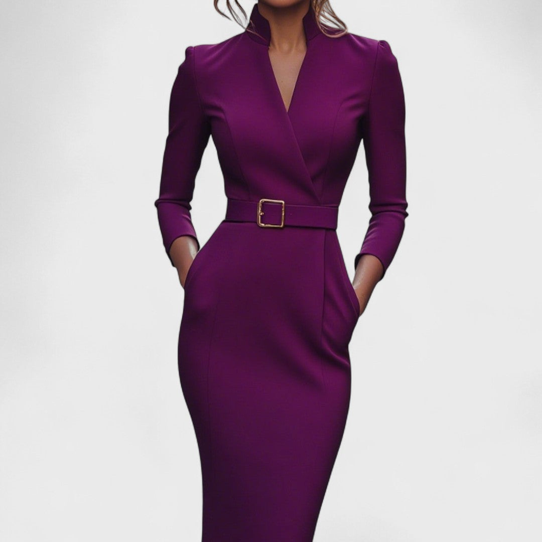 Elegant Belted Pencil Dress for Sophisticated Style