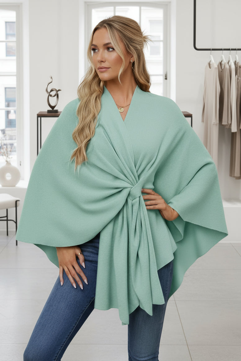 Elegant Knit Poncho Wrap for Cozy Style