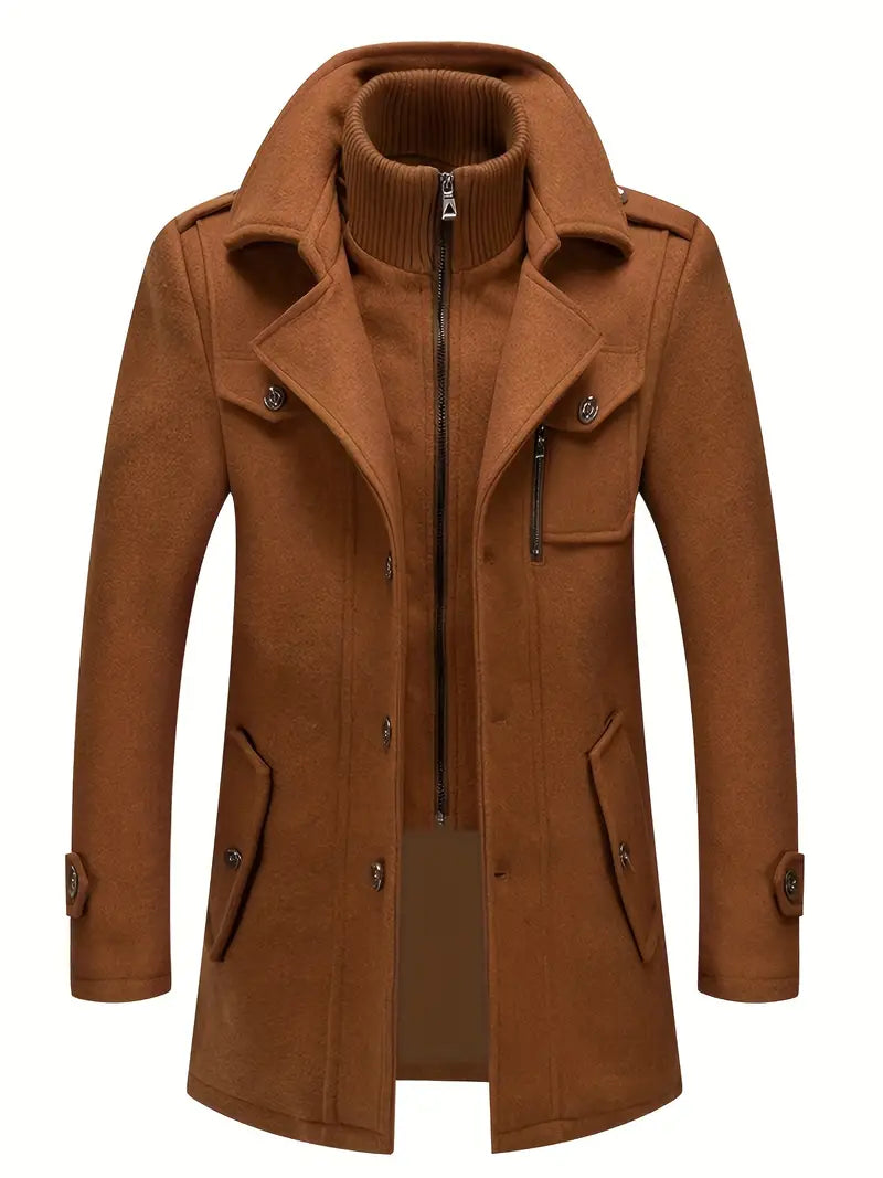 NordWool™ - Double Collar Men's Wool Coat
