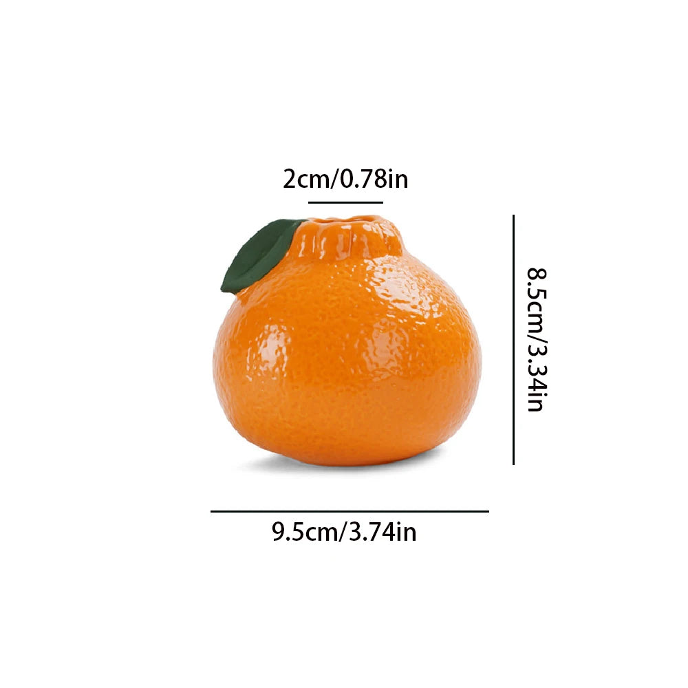 Modern Ceramic Orange Vase for Home Decor