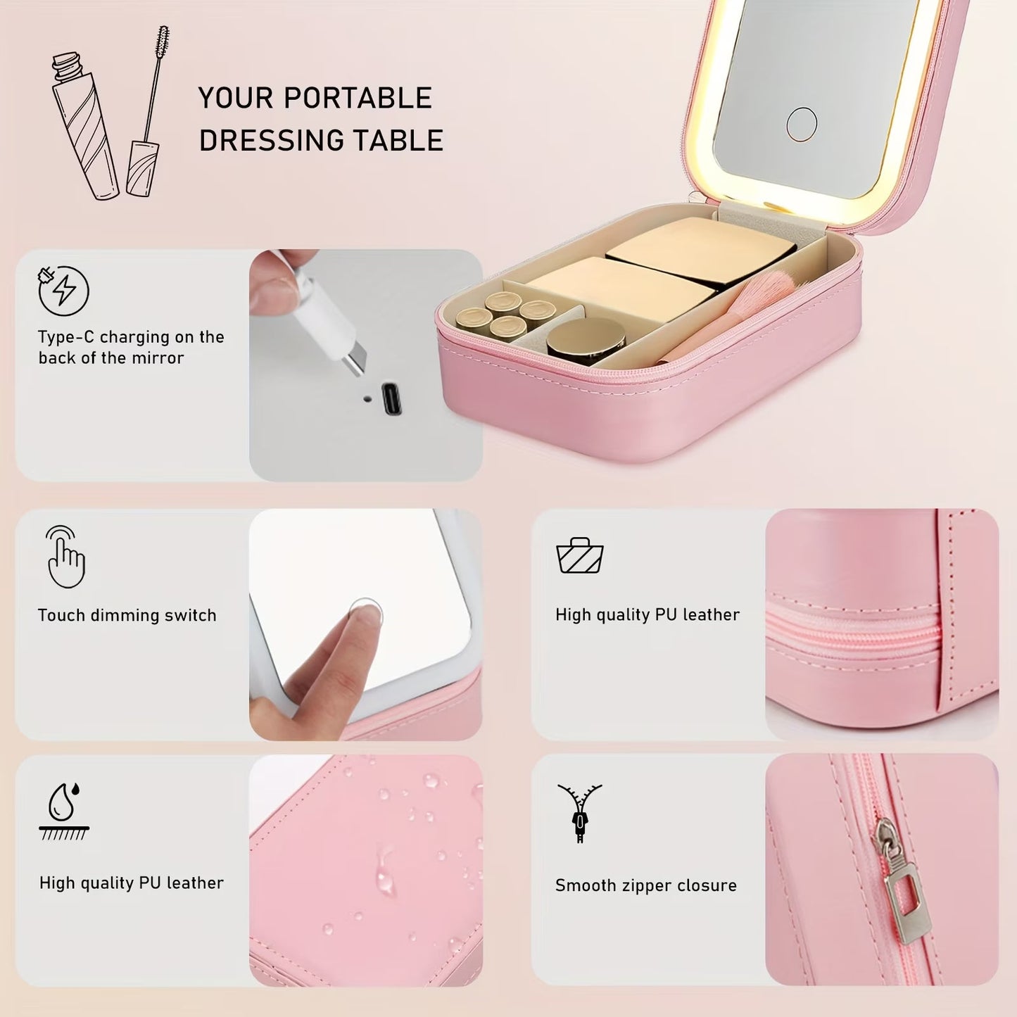 BelleBox™ Illuminated Makeup Case for Glam On-the-Go