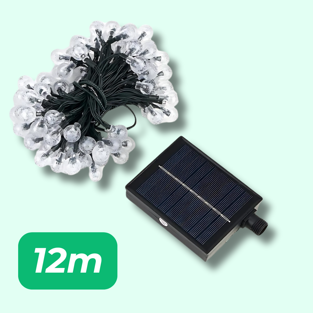 LumiGlow™ Crystal Solar Garland for Magical Outdoor Lighting