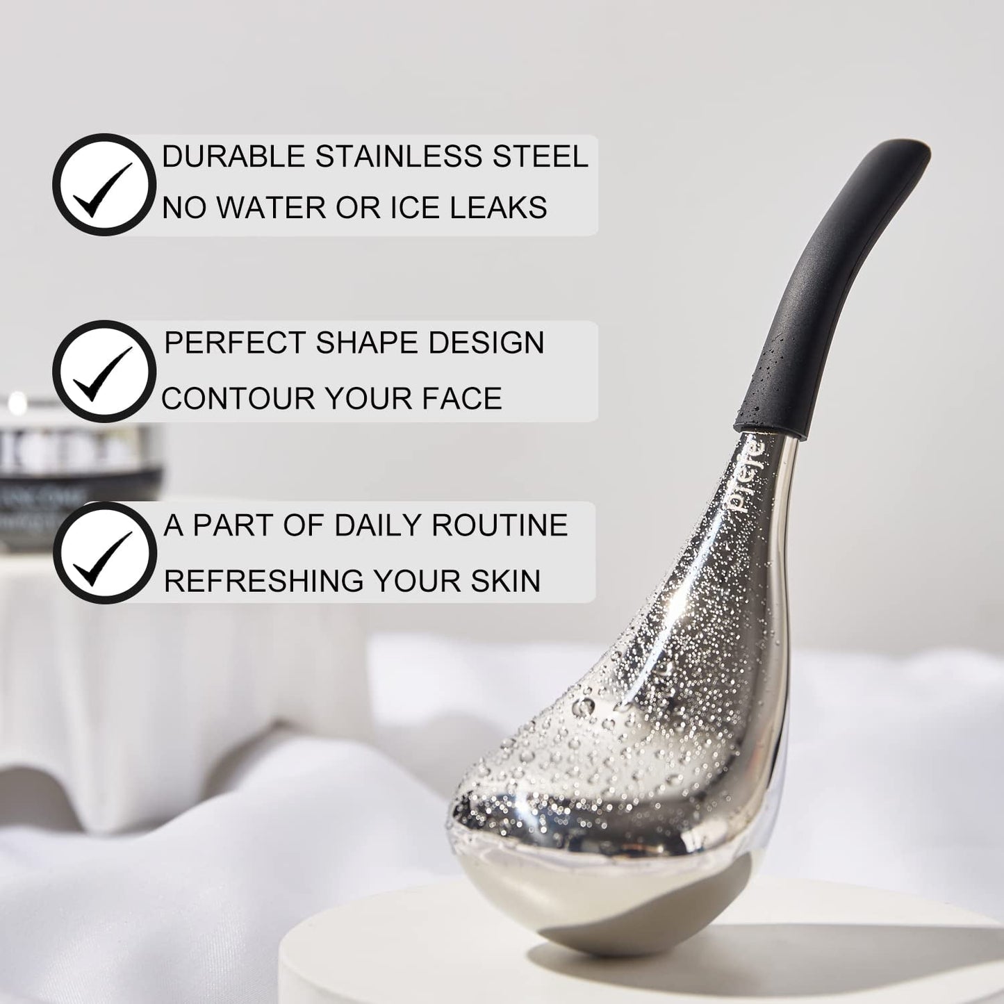 GlowWave™ Stainless Steel Ice Globes for Facial Cooling Massage