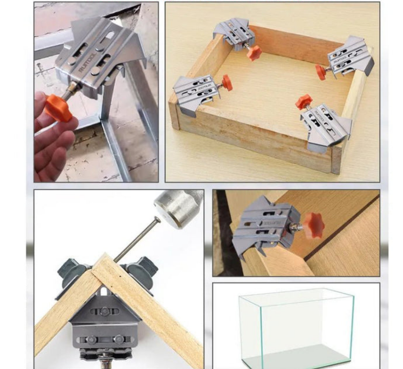 CornerClamps™ - 4-Piece Stainless Steel Angle Clamps Set