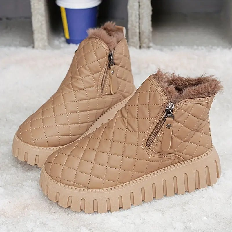 Women's Leather Winter Boots with Orthopedic Support