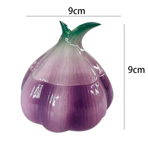 Ceramic Garlic Storage Jar with Bamboo Lid