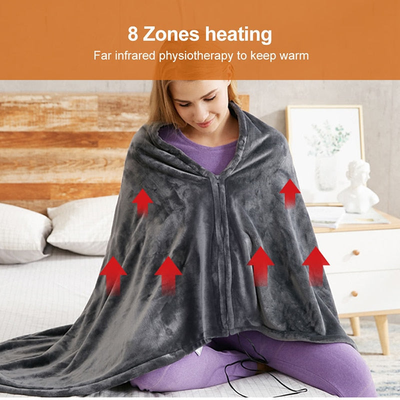 Cozy Heated Winter Blanket Scarf for Cold Weather