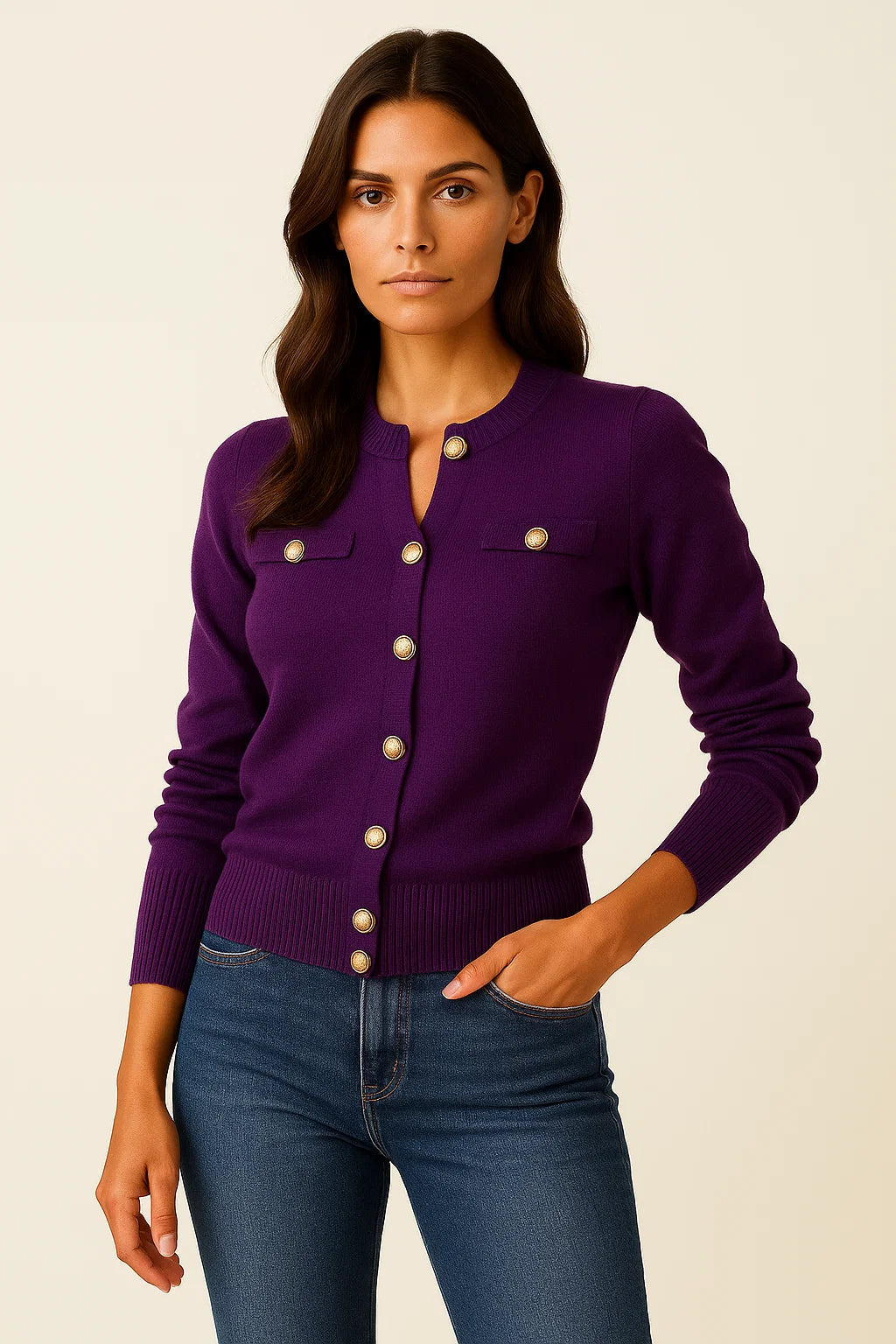 Modern Cozy Long-Sleeve Cardigan