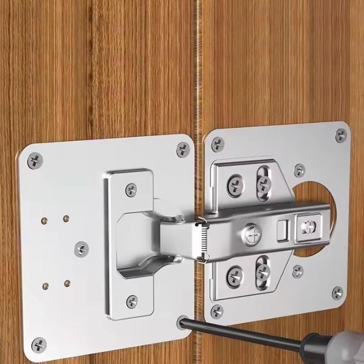 FixStrong™ - Stainless Steel Furniture Hinge Mounting Plates (10 pcs)