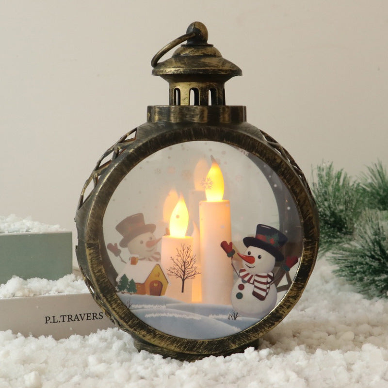 Festive LED Christmas Lamp with Snow Glow Effect