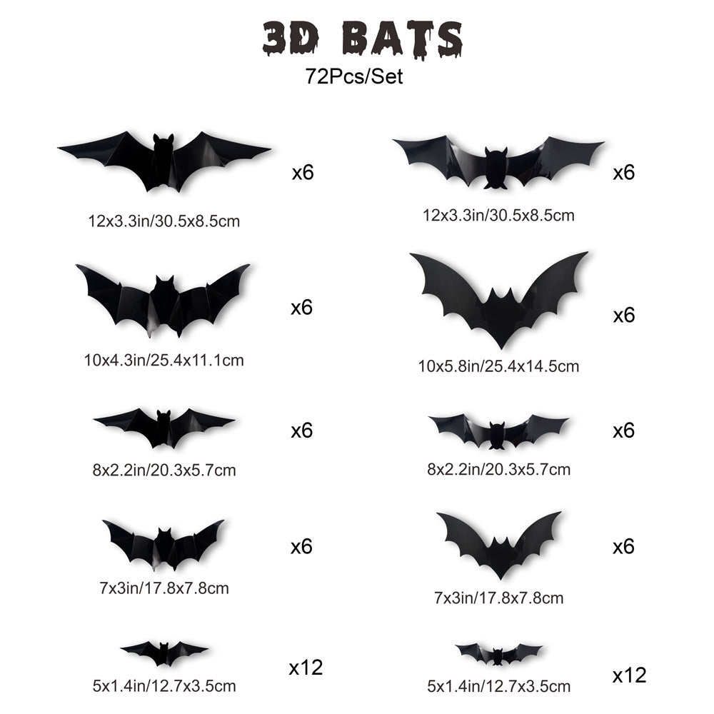 Spooky Halloween LED 3D Bat Wall Decor