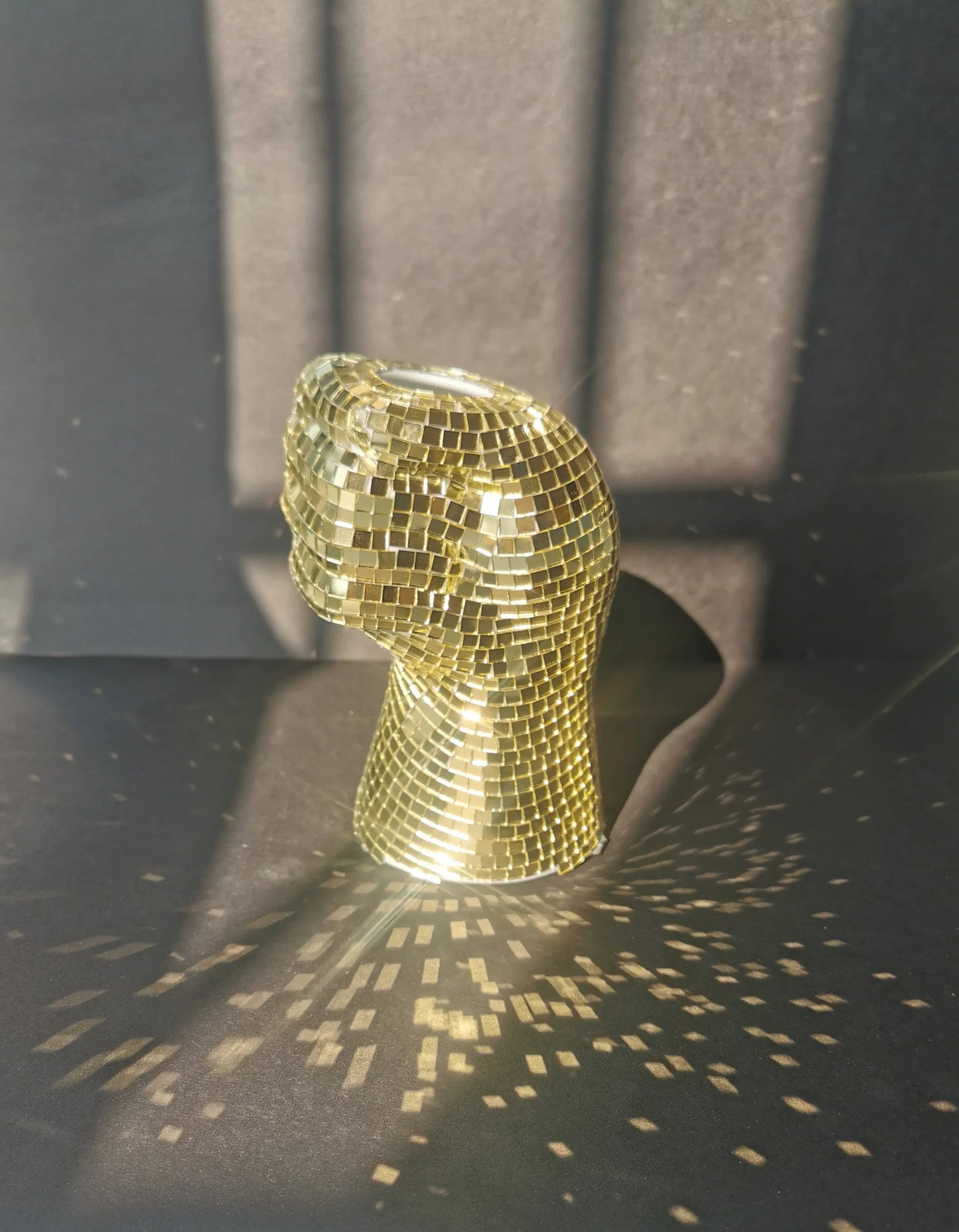 Retro Disco Ball Glass Vase