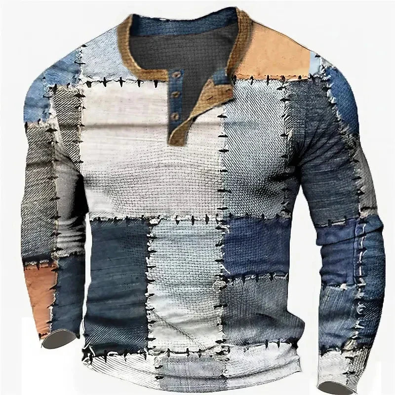 Multicolor Cashmere Crew Neck Sweater for Men