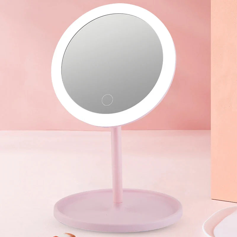 LumiGlow™ Dimmable LED Cosmetic Ring Light Mirror