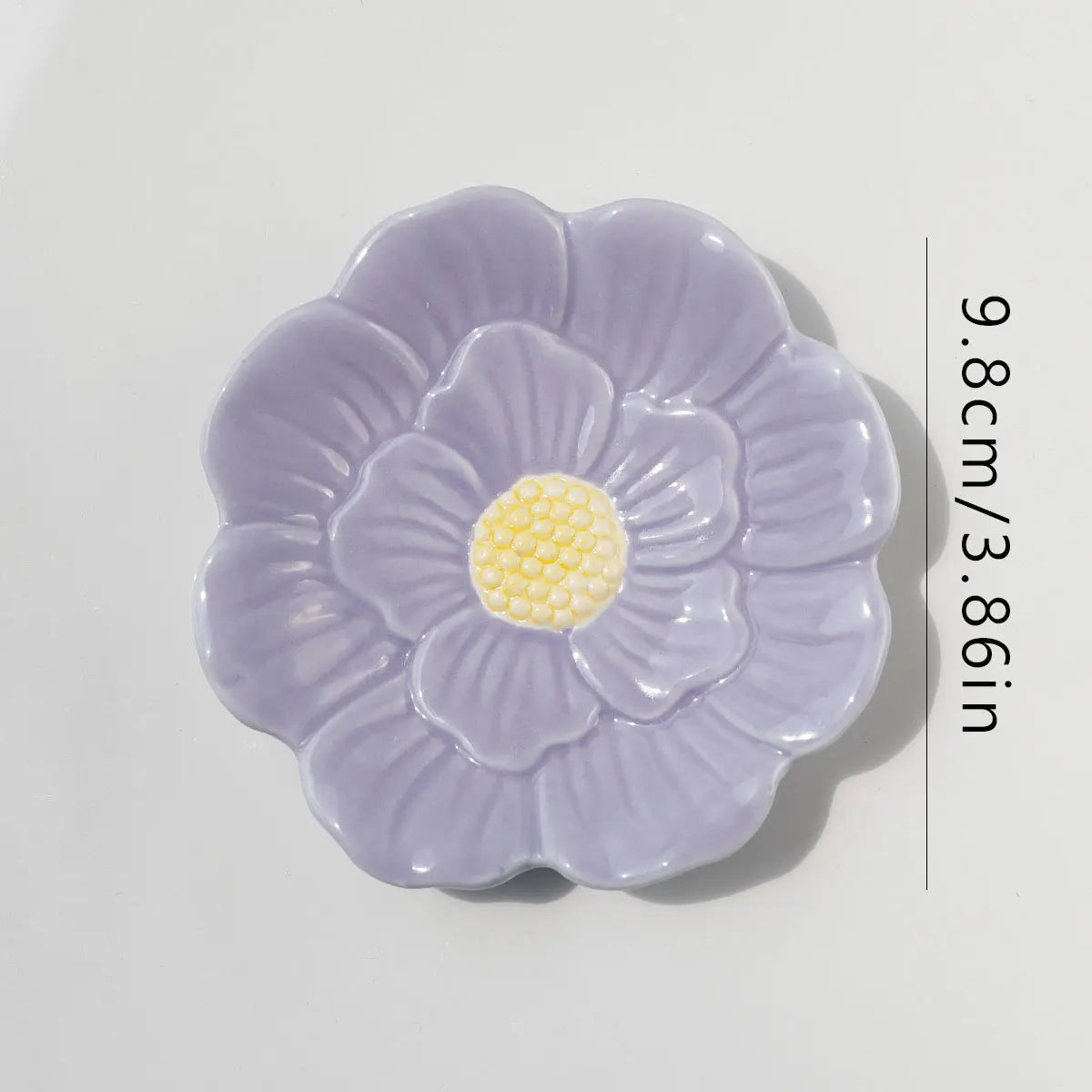 Hand-Painted Ceramic Flower Plate for Home Decor
