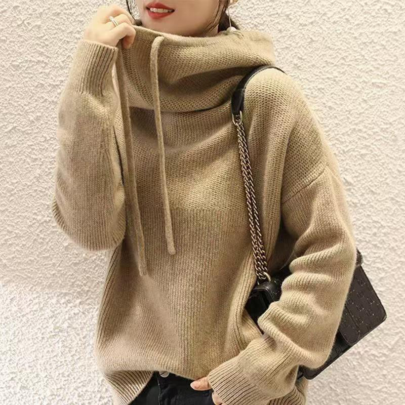 Cozy Knit Hoodie Sweater for Casual Comfort
