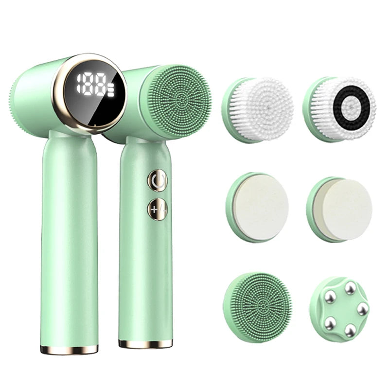 GlowCircle™ 6-in-1 Facial Cleansing Brush for Radiant Skin