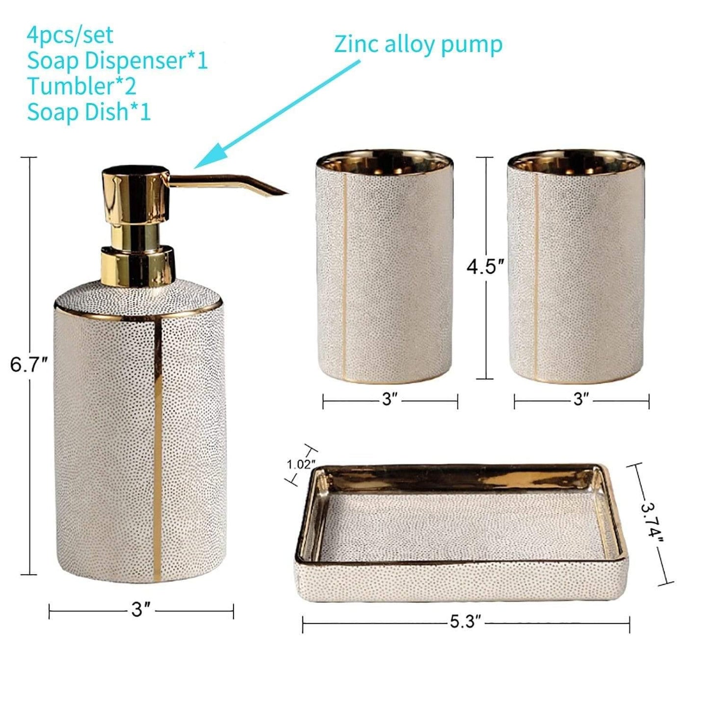 Modern Minimalist Bathroom Accessory Set