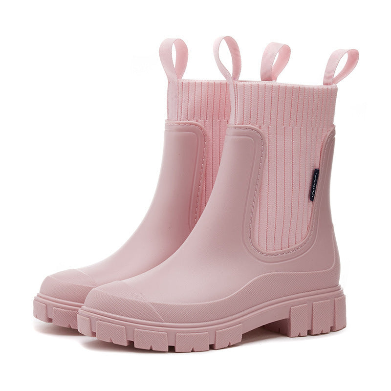 Waterproof Rubber Boots with Non-Slip Sole