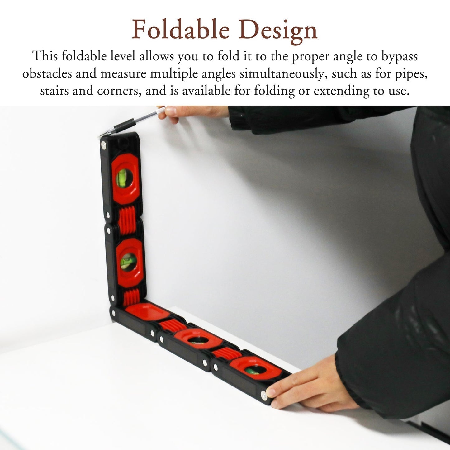 Multifunctional Folding Spirit Level for Precise DIY Projects