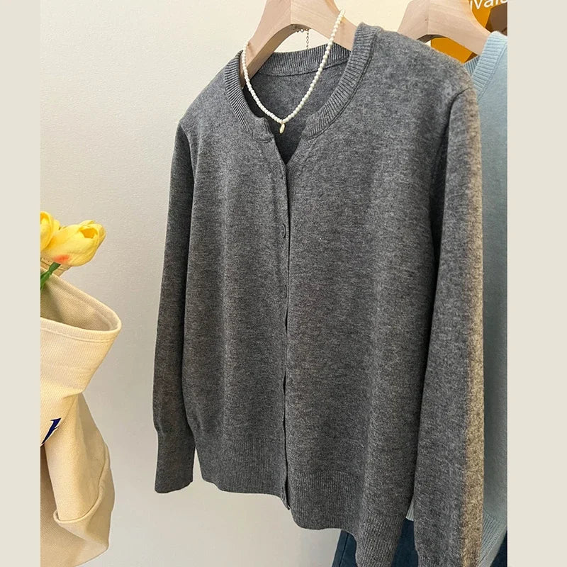 Cozy Chunky Wool Knit Cardigan Sweater