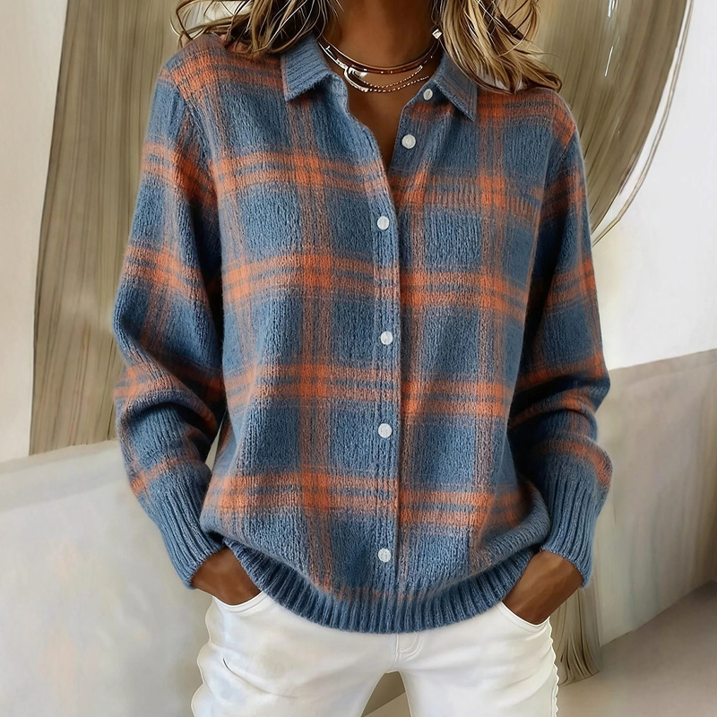 Cozy Checkered Women's Sweater