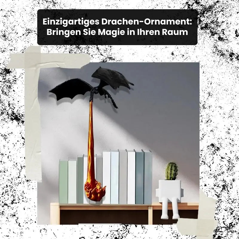 Mystical Dragon Flame Decorative Bookend