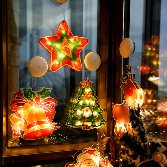 1+1 FREE | Festive Christmas Window Hanging Lights for Holiday Decor