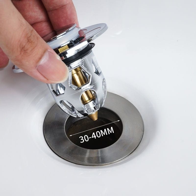AquaSeal™ - Spring-Action Sink Stopper