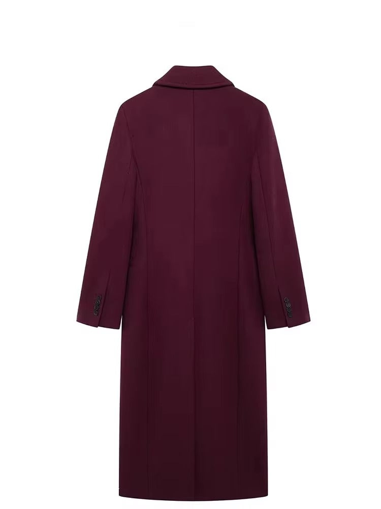 Double Breasted Long Sleeve Coat