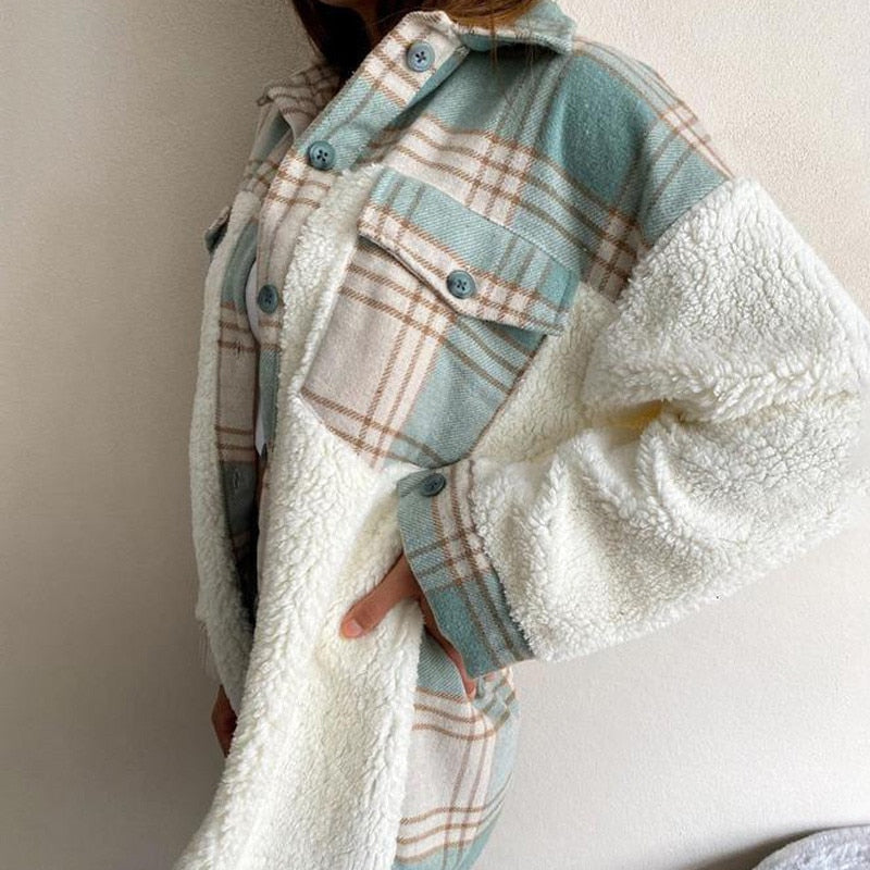 Plaid Hooded Winter Jacket