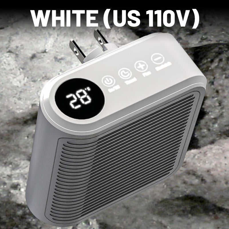 Compact 800W Wall Heater with Adjustable Thermostat and Timer