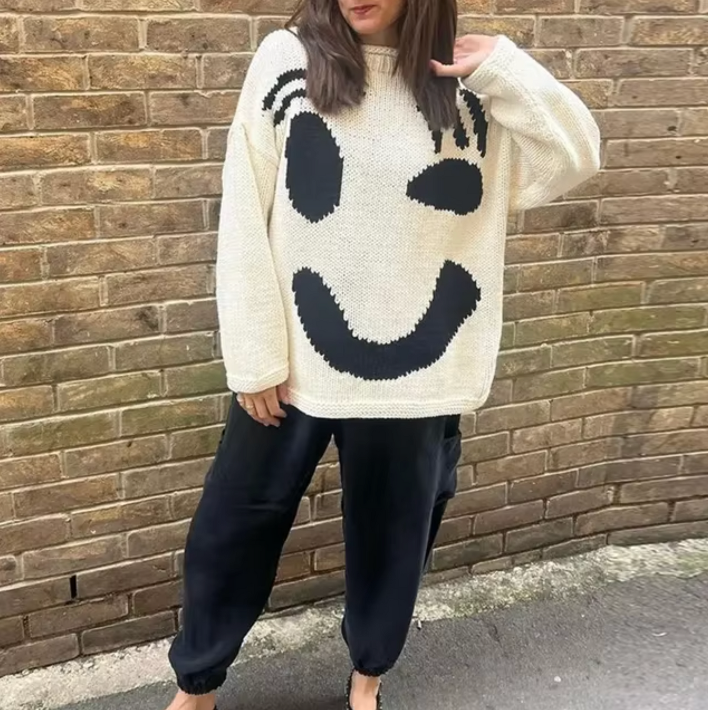 Cozy Oversized Cotton Knit Sweater