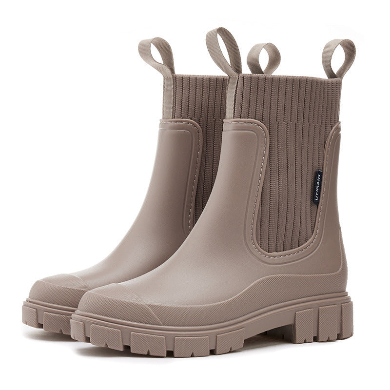 Waterproof Rubber Boots with Non-Slip Sole