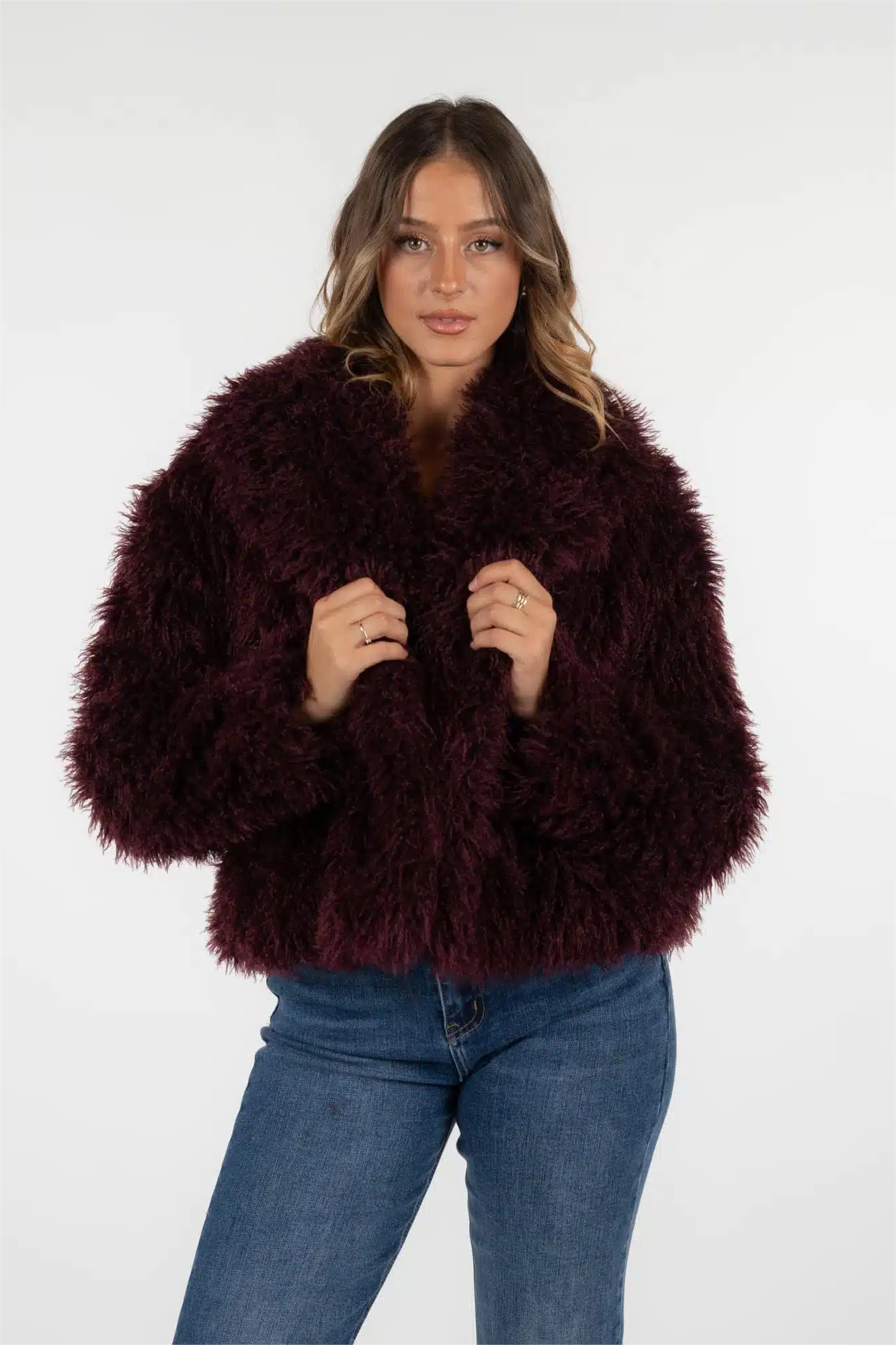 Cozy Plush Faux Fur Coat for Winter Chic