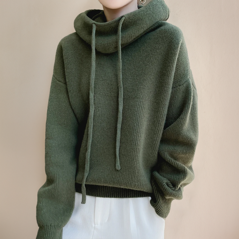 Cozy Knit Hoodie Sweater for Casual Comfort