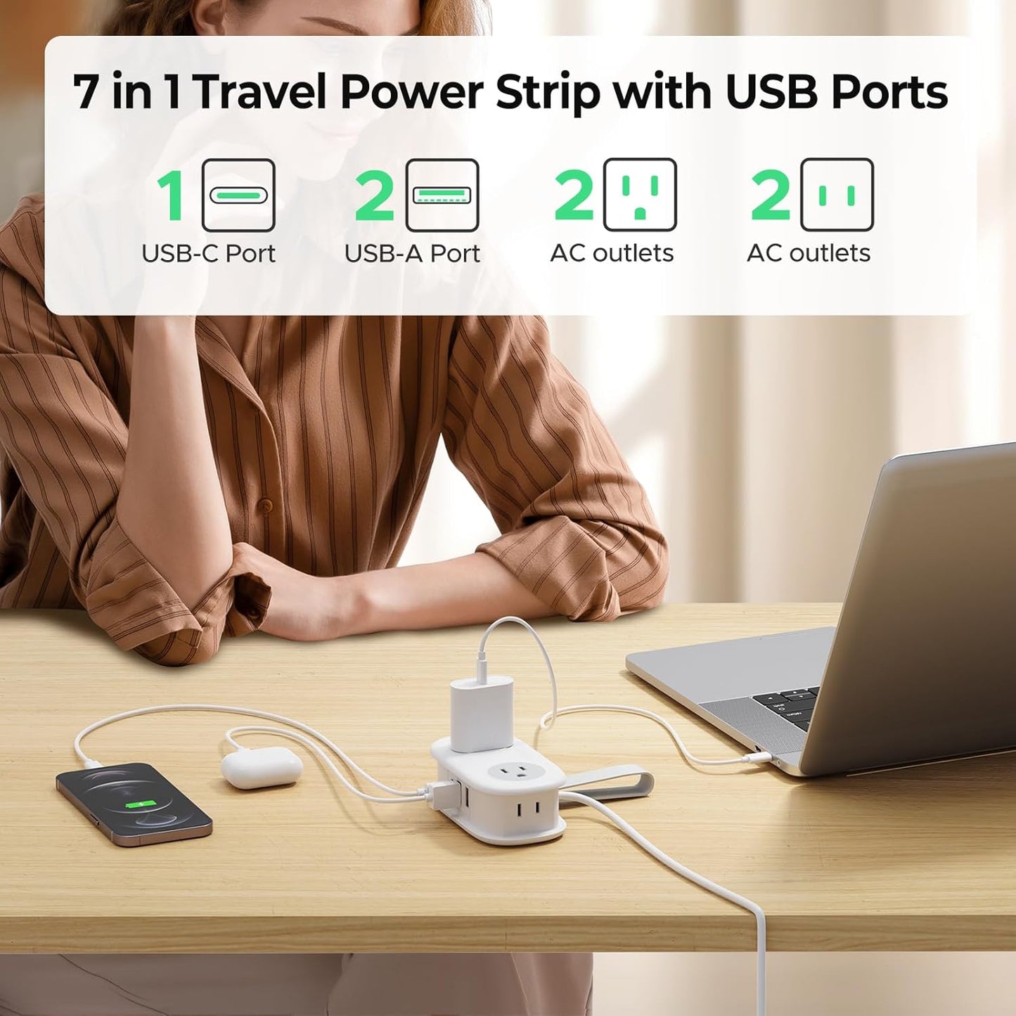 PowerNest™ - 7-in-1 Surge Protector Power Strip