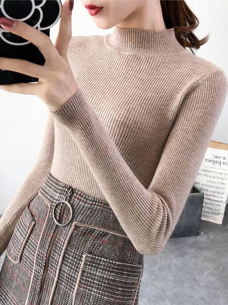 Cozy Ribbed Wool Sweater for Women