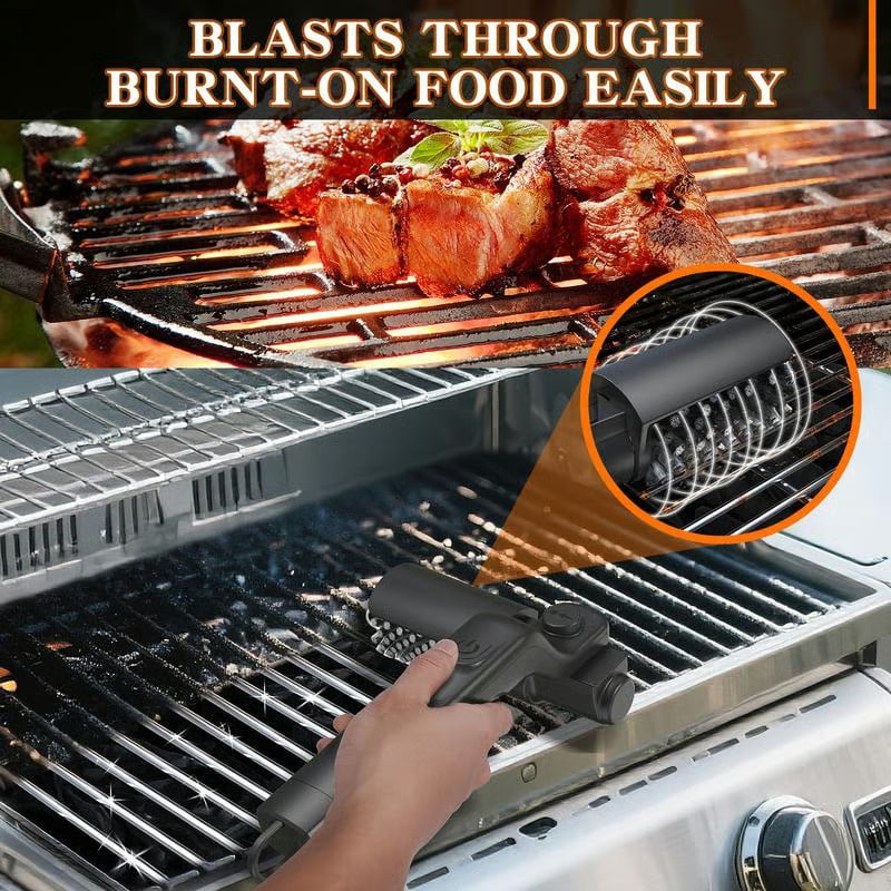 GrillPro™ - Cordless Electric BBQ Brush with Adjustable Angle