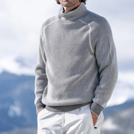 Cozy Chunky Knit Turtleneck Sweater for Men
