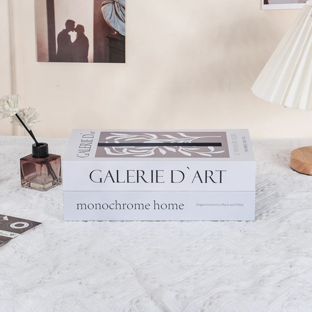 Decorative Book-Style Tissue Box Holder for Stylish Storage