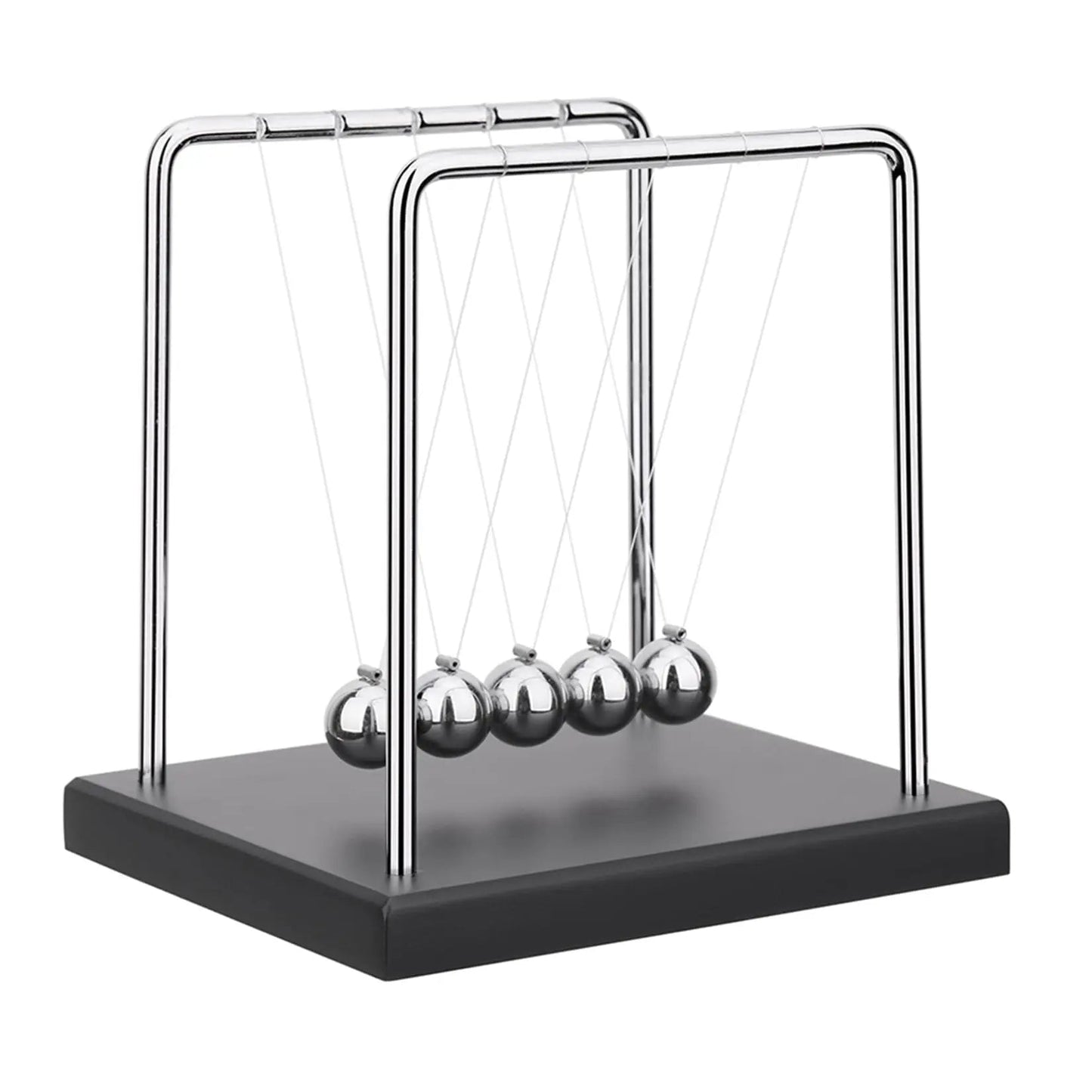 Kinetic Newton Pendulum Balance Balls Steel & Wood Home Decor