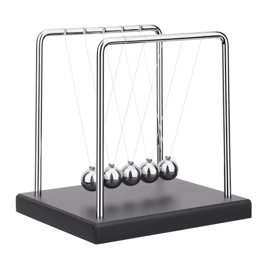Kinetic Newton Pendulum Balance Balls Steel & Wood Home Decor
