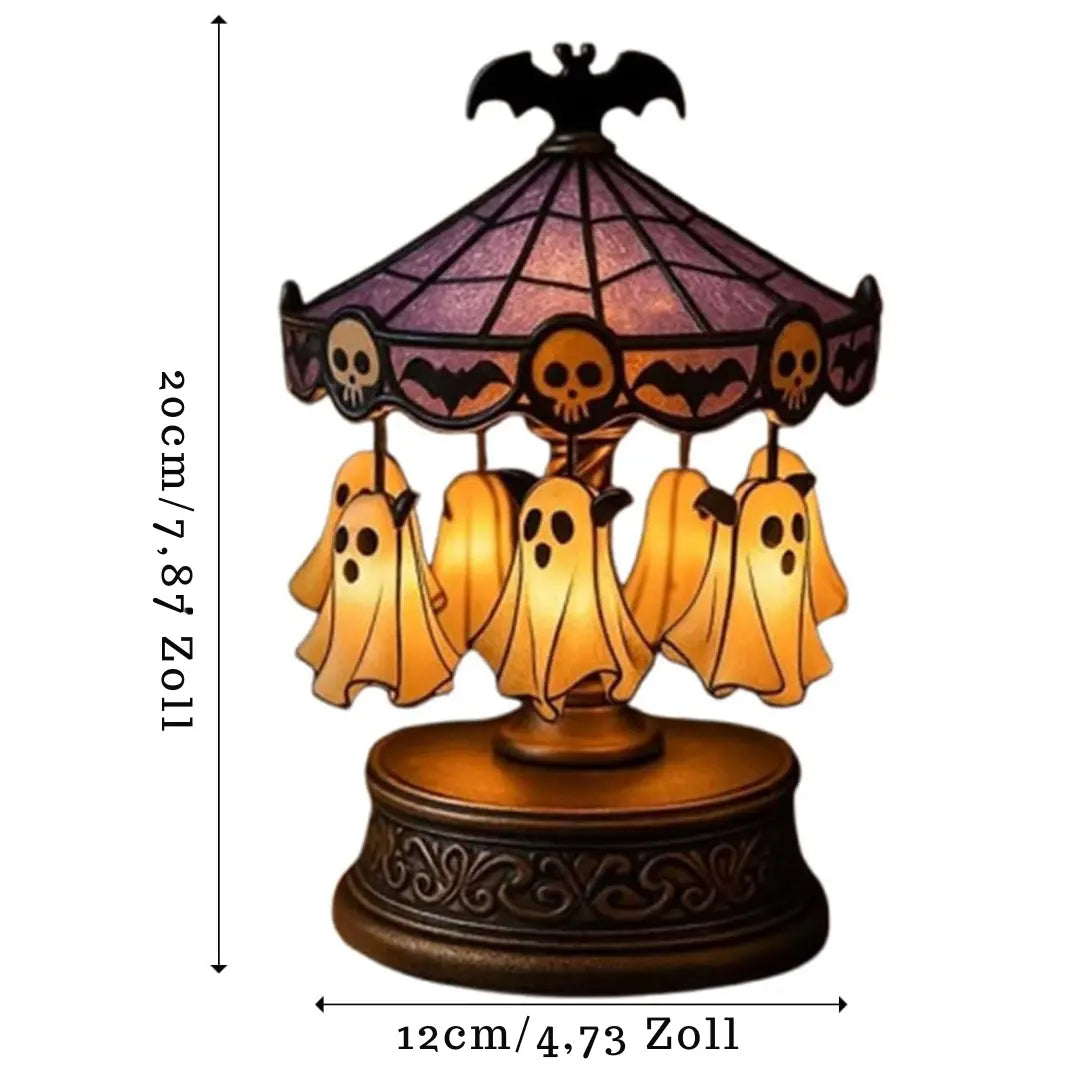 Spooky Halloween Ghost Carousel Light Decor