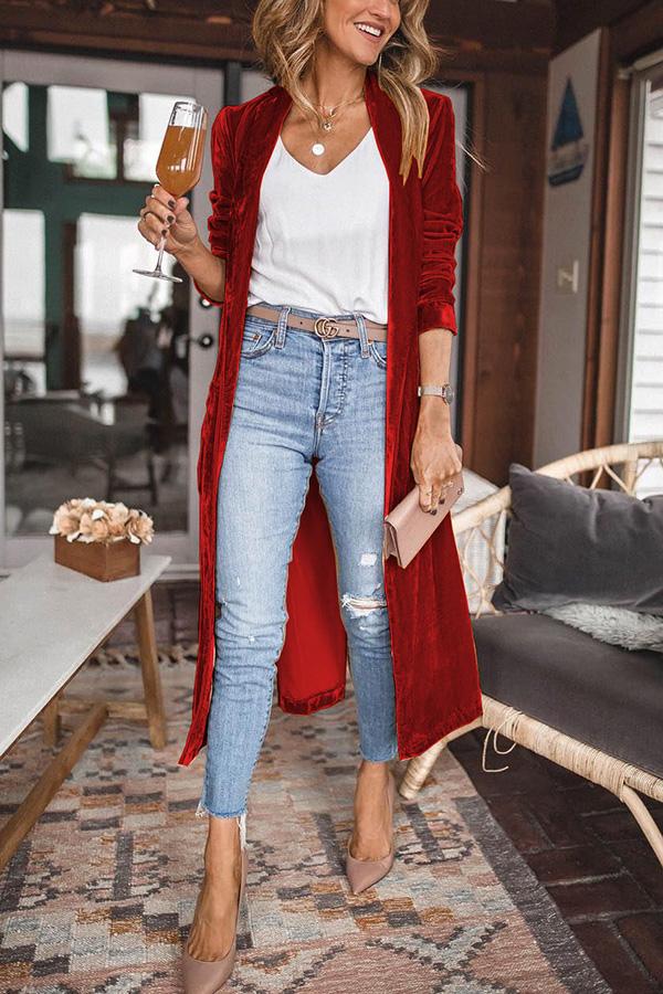 Velvet Kimono Coat for Cozy Stylish Layers