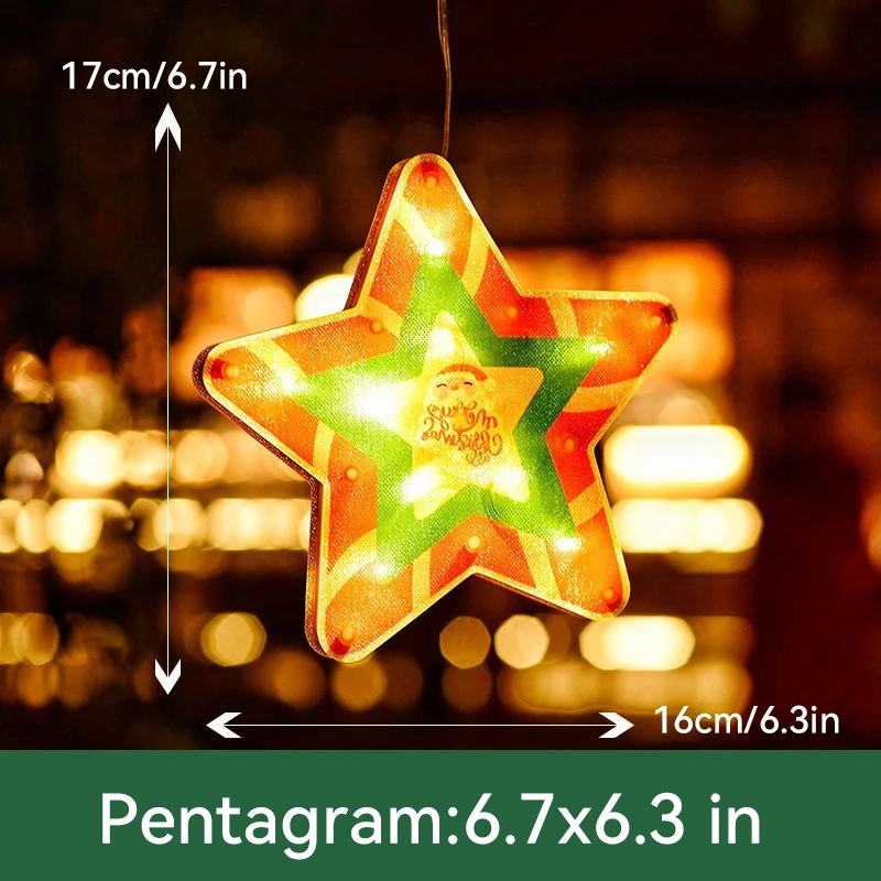 1+1 FREE | Festive Christmas Window Hanging Lights for Holiday Decor