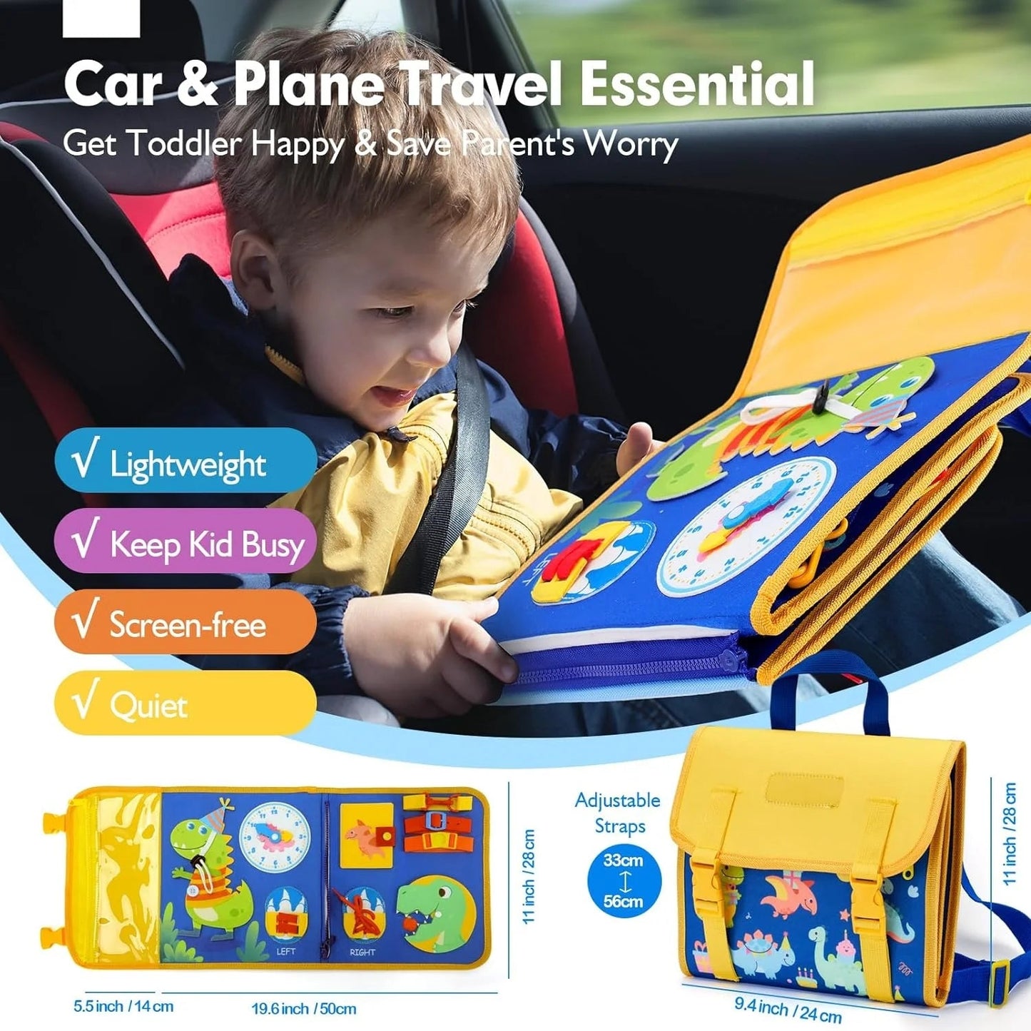 PlayPath™ - Montessori Toddler Busy Board Backpack