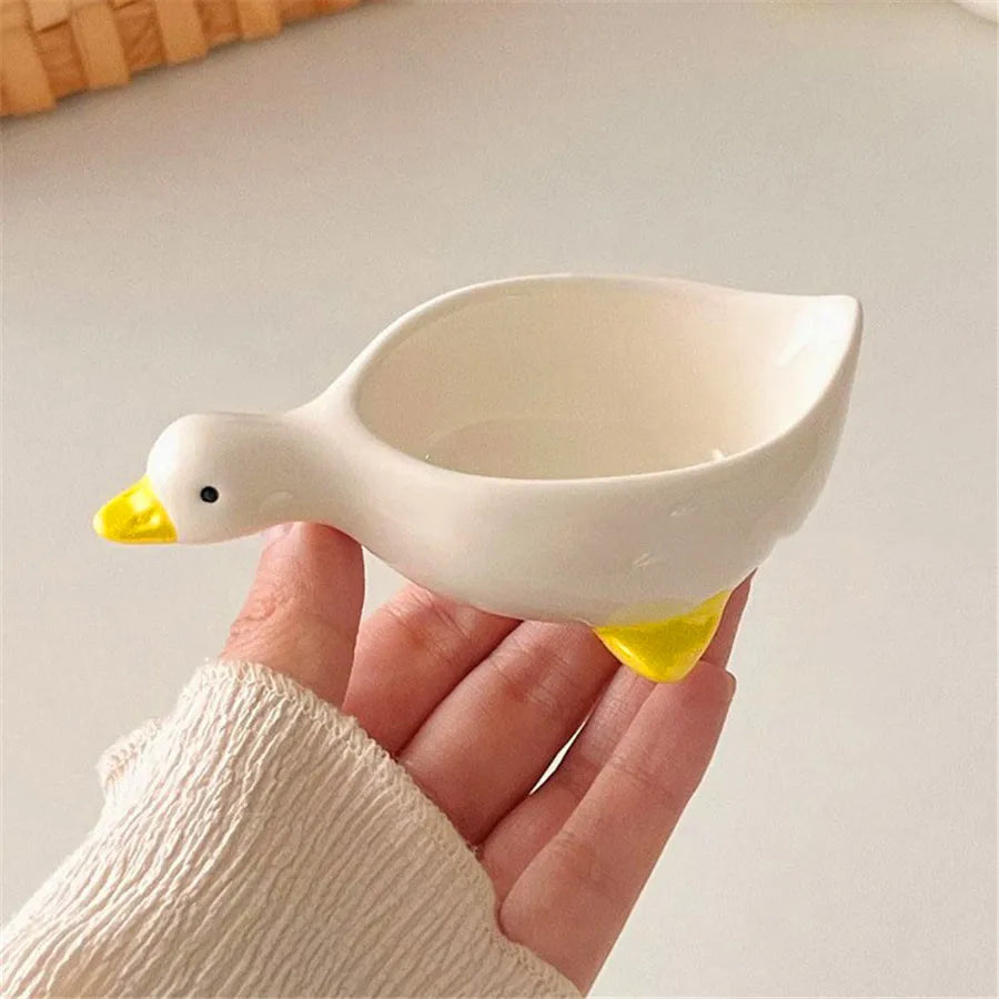 Handcrafted Ceramic Duck Sauce Bowl for Dining and Entertaining