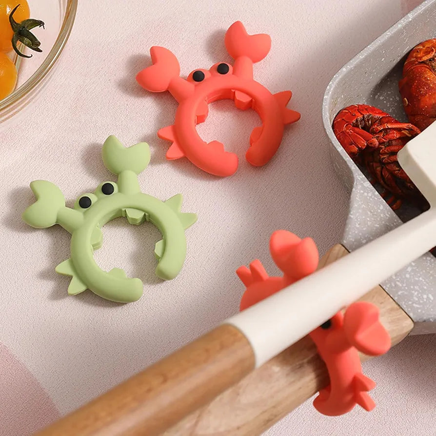 CozyNest™ - Cute Crab Shaped Spatula Holder Set