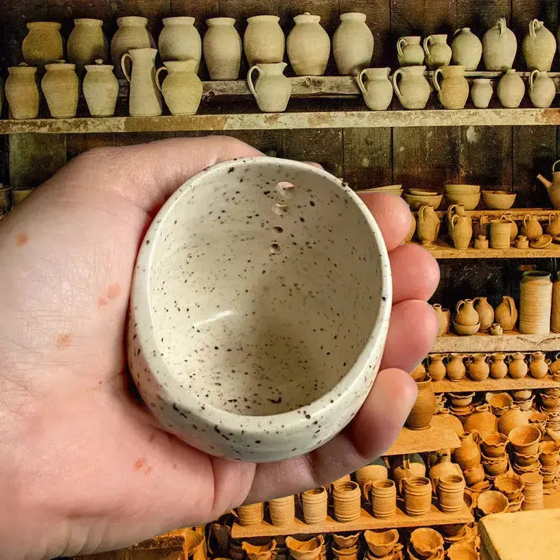 Handmade Ceramic Herb Stripper for Easy Kitchen Prep